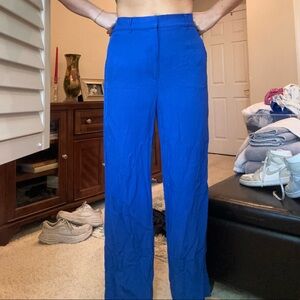 Zara blue straight leg pants